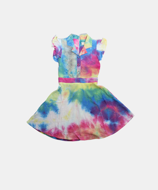 Tiny Girl Multi-Color Tie Dye Girls Dress