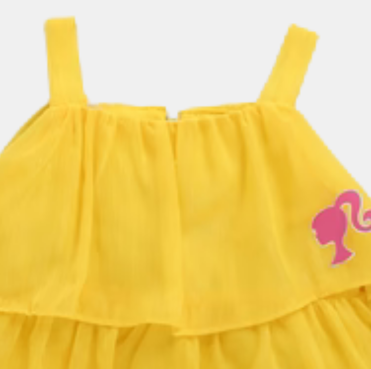 Yellow Barbie Girls Layered Midi