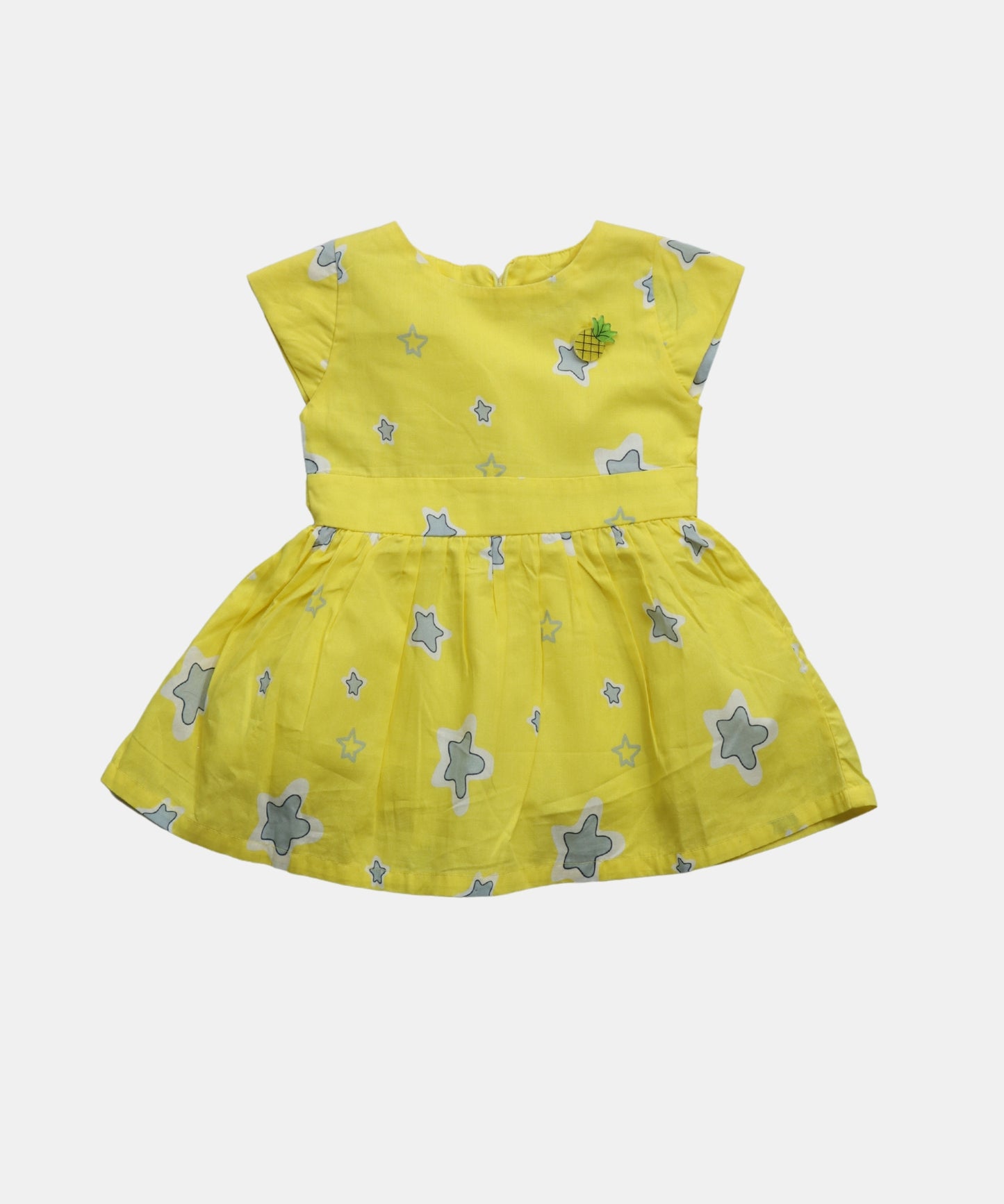 Tiny Girl Yellow Star Print Girls Frock