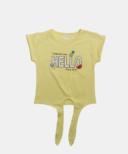 Tiny Girl Bright Tie-Knot Girls Top