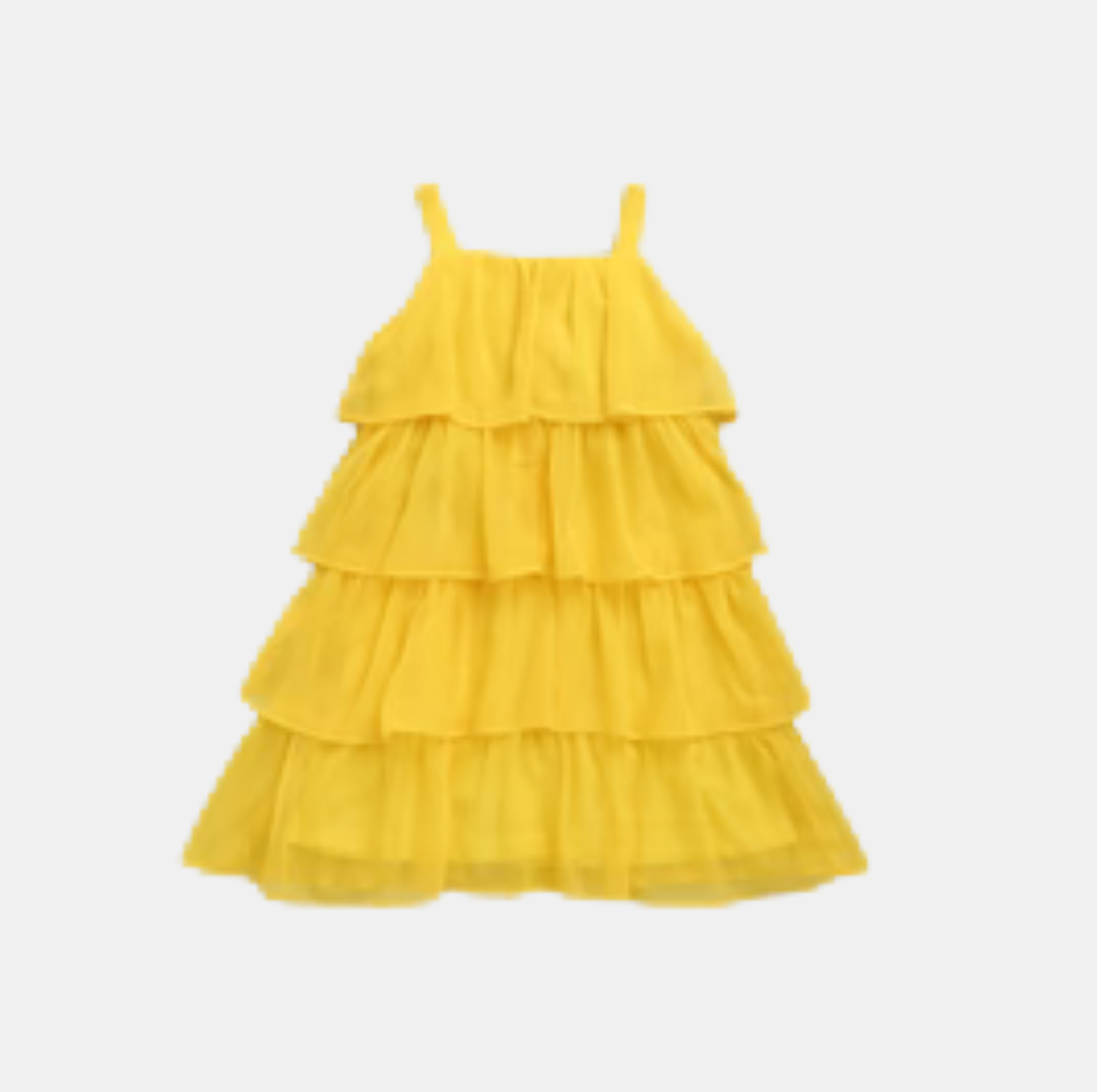 Yellow Barbie Girls Layered Midi