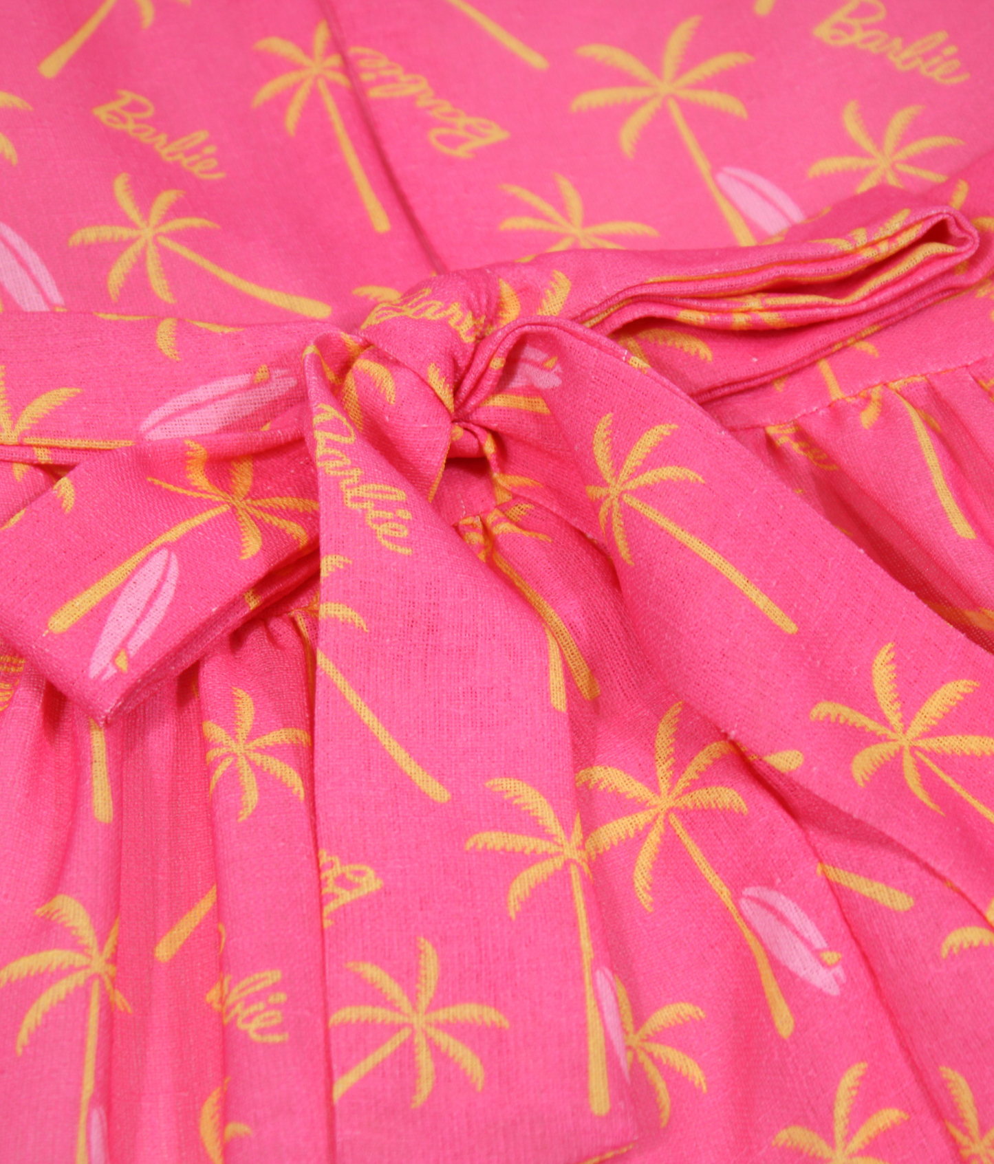 Tiny Girl Pink Palm Print Girls Dress