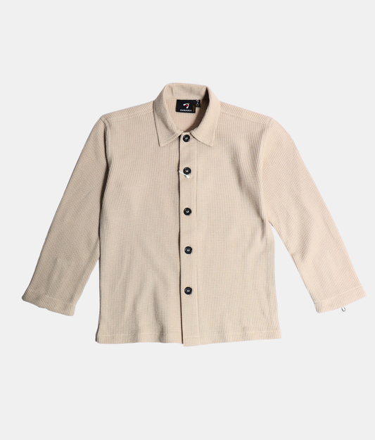 Danaboi Beige Full Sleeve Boys Shirt