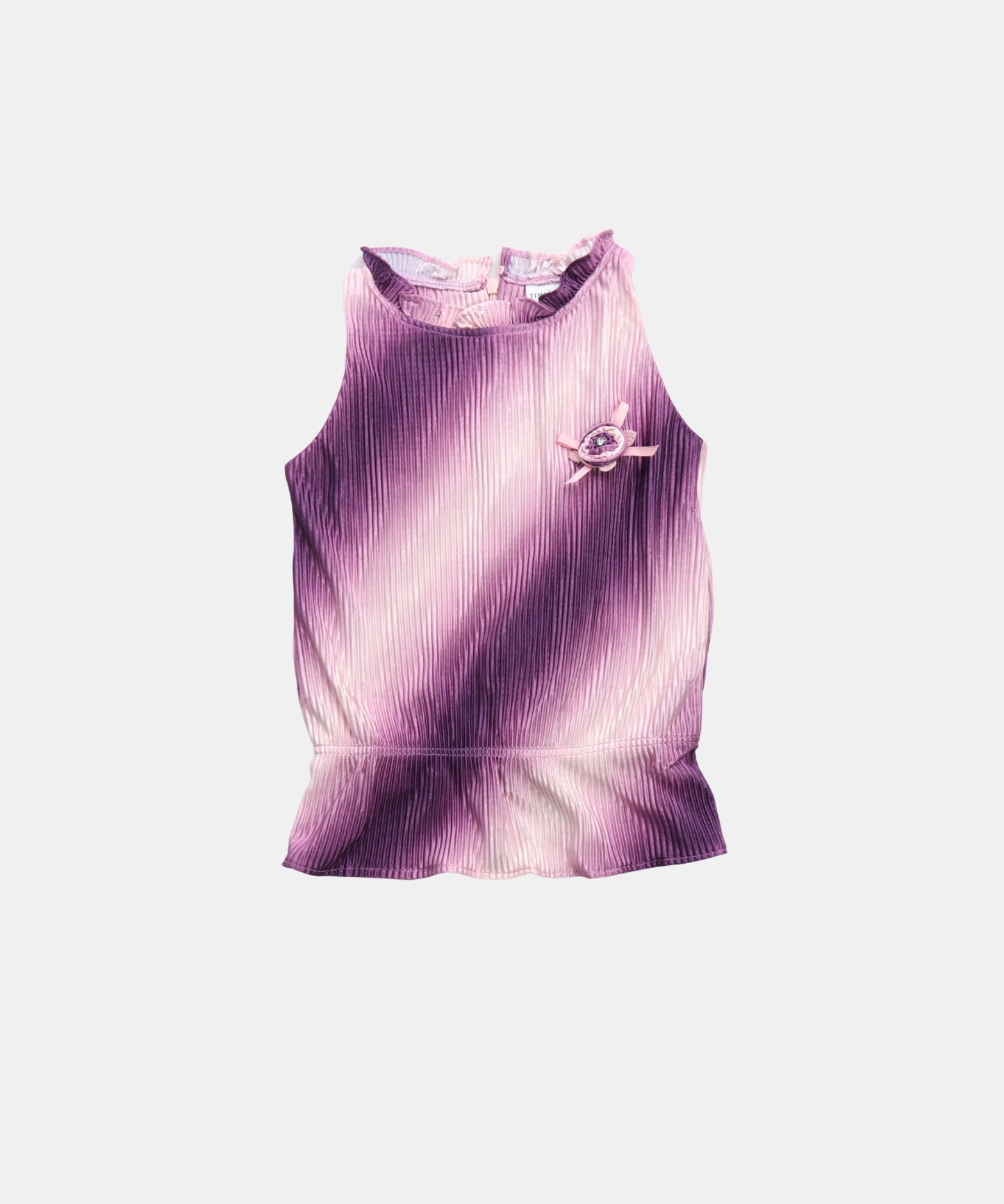 Tiny Girl Purple Pleated Girls Top and Pants Set