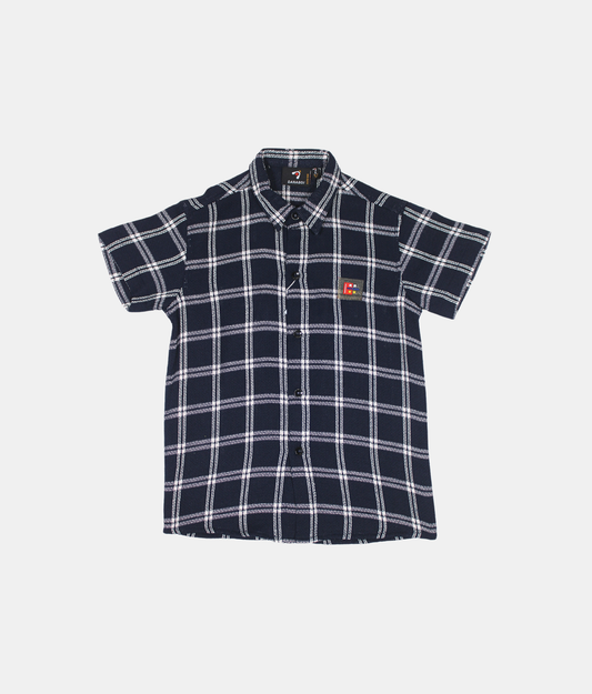 Danaboi Black & White Checked Boys Shirt