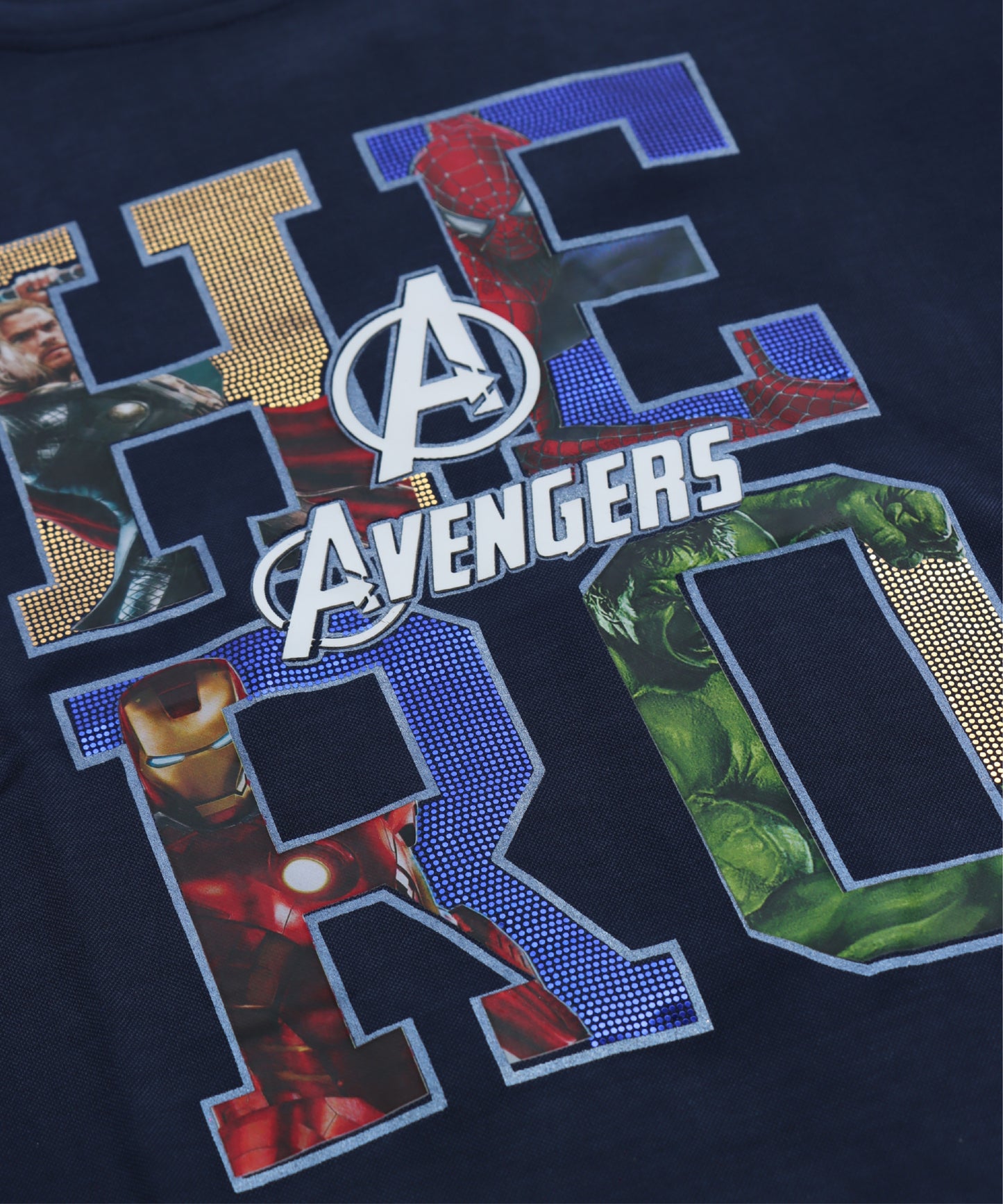 Danaboi Navy Blue Avengers Hero Graphic Boys T-Shirt