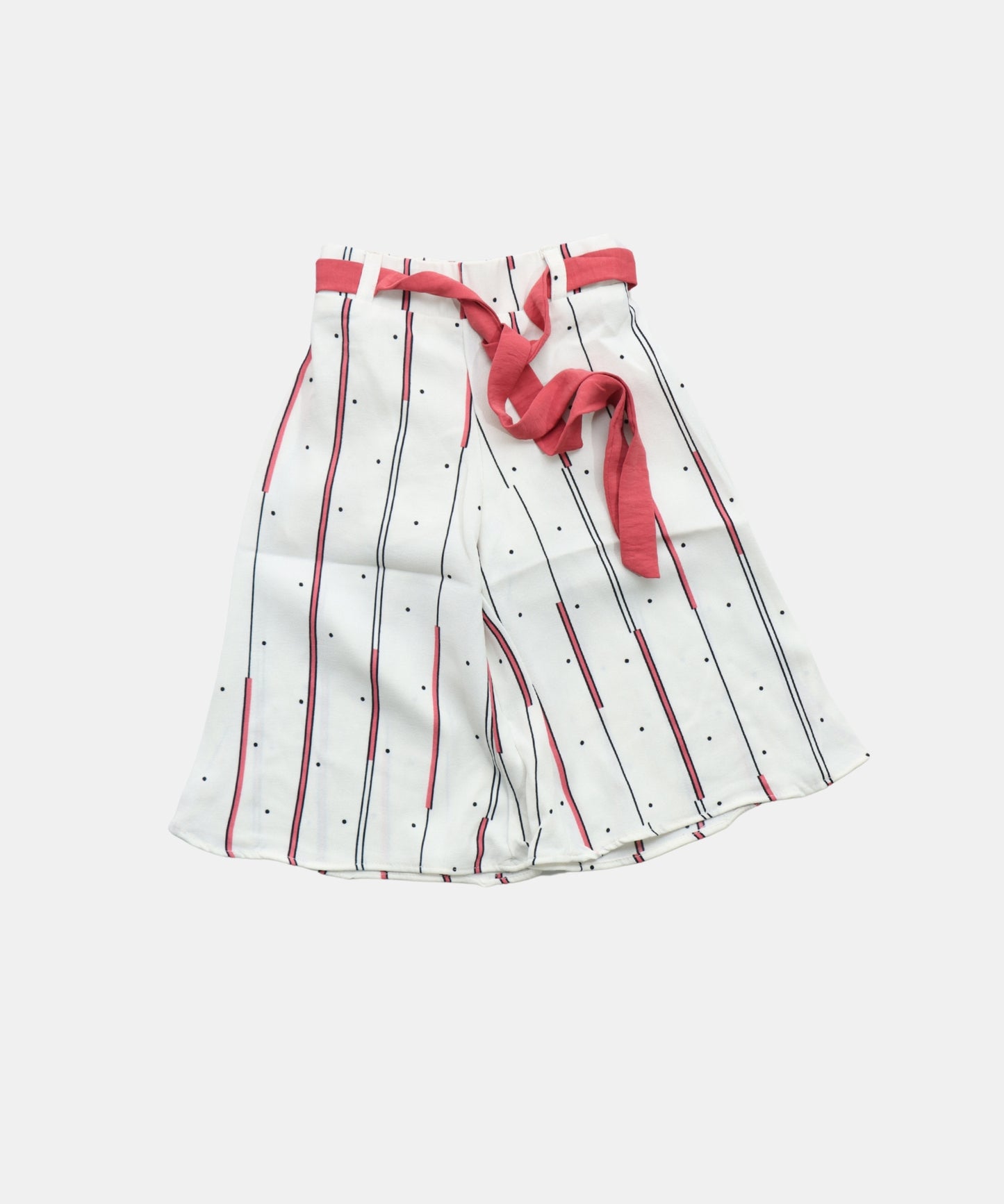 Tiny Girl Pink Striped Bow Girls Top and Shorts Set
