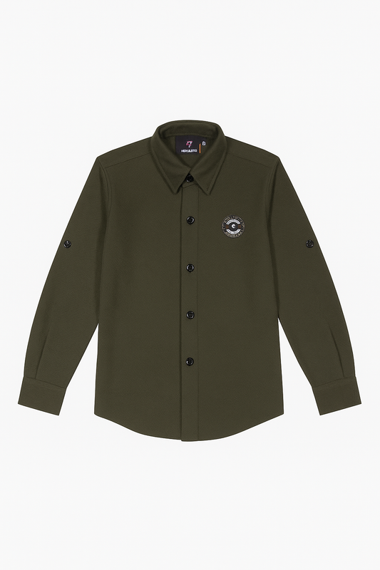 Danaboi Dark Olive Green Boys Shirt