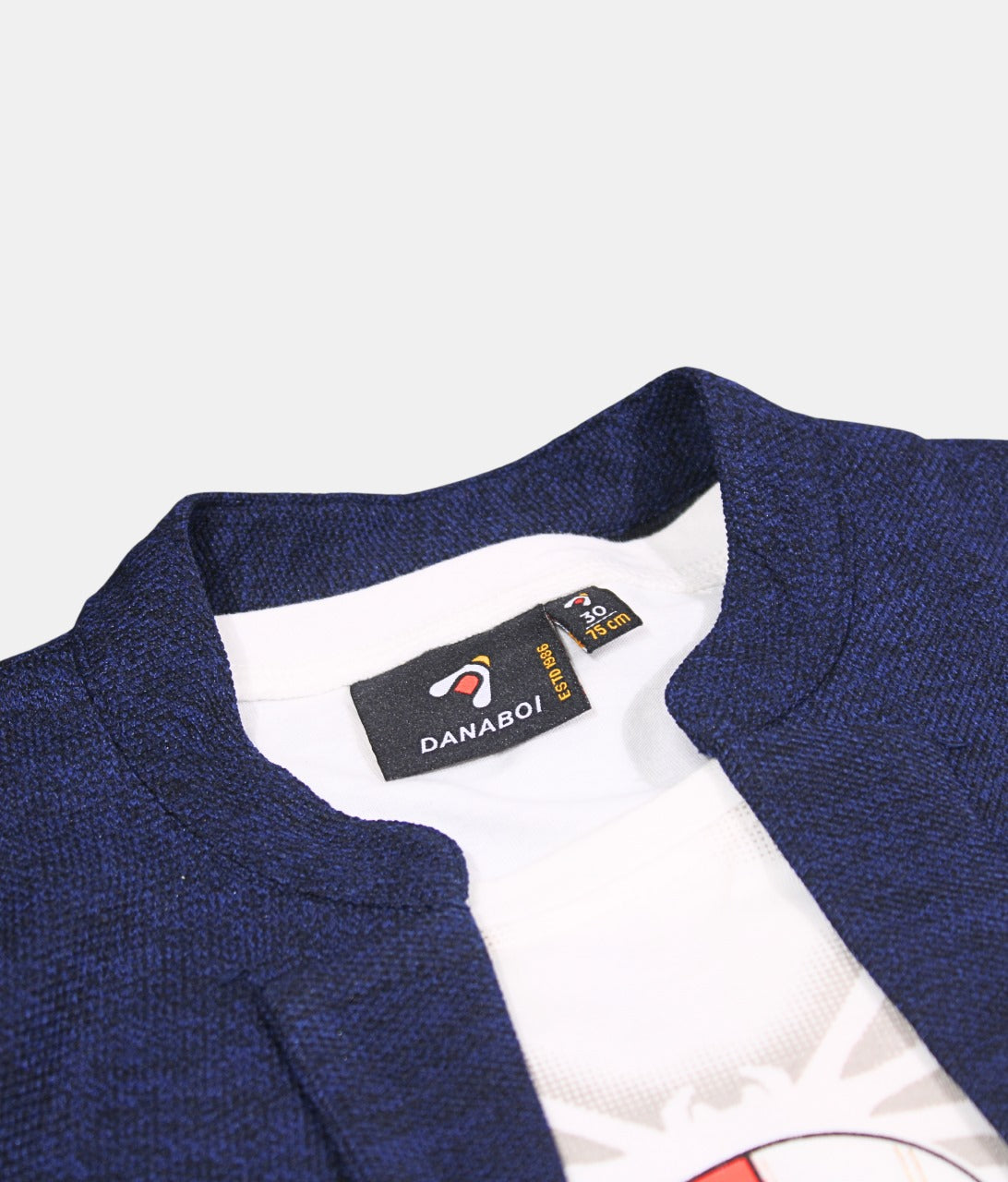 Danaboi Blue & White Boys' T-Shirt with Vest