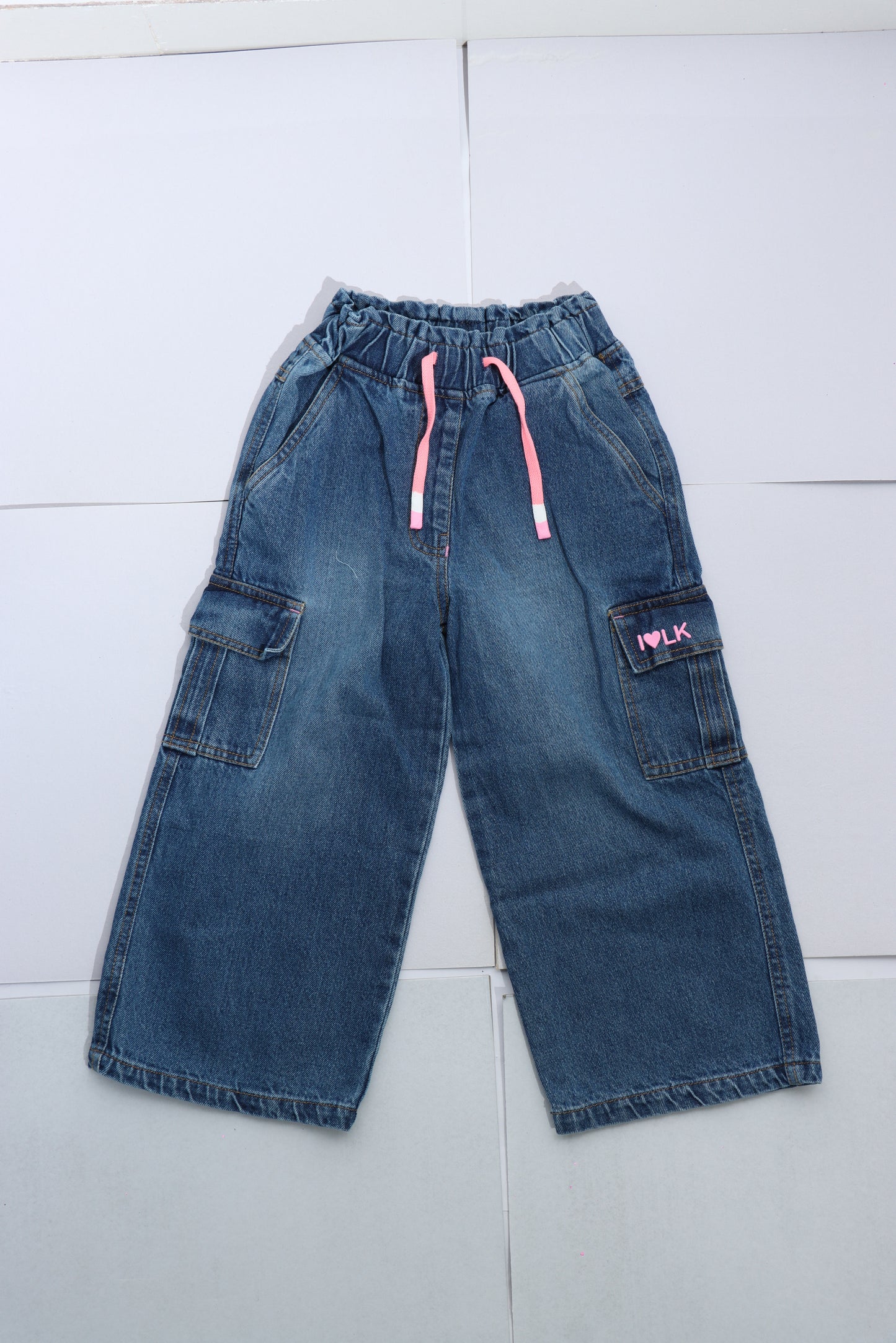 Tiny Girl Dark Blue Distressed Girls Jogger Jeans