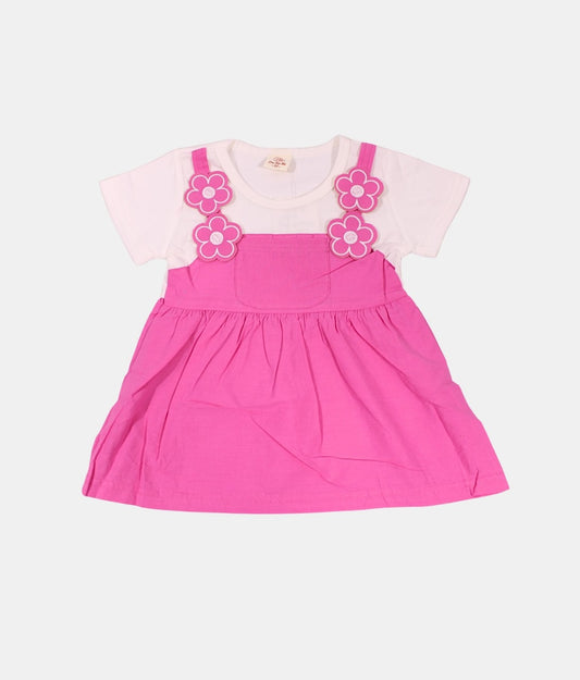 Dapp Pink Floral Strap Girls Dress