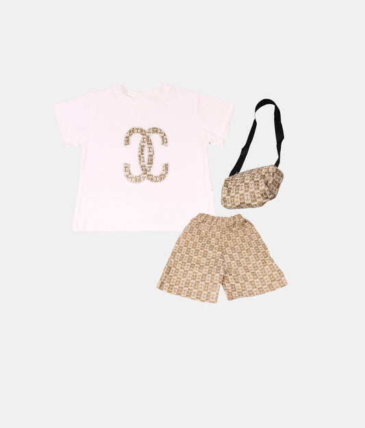 Dapp White & Beige Boys Co-ord Set