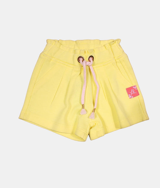 Play Yellow Pleated Kids Shorts