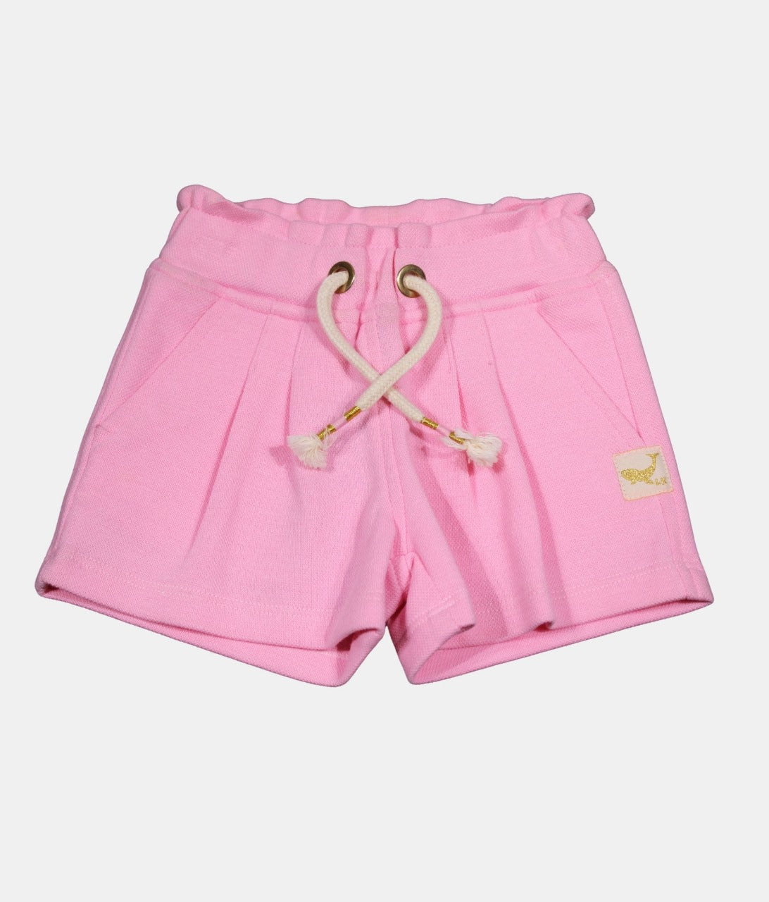 Pink Pleated Kids Shorts