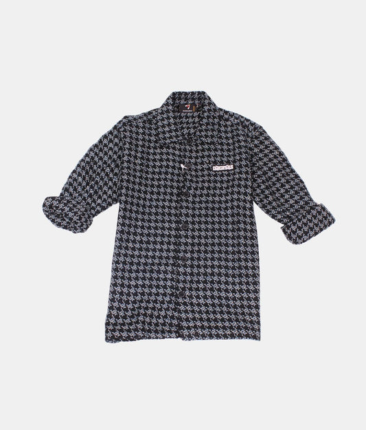 Danaboi Black and White Houndstooth Kids Shirt