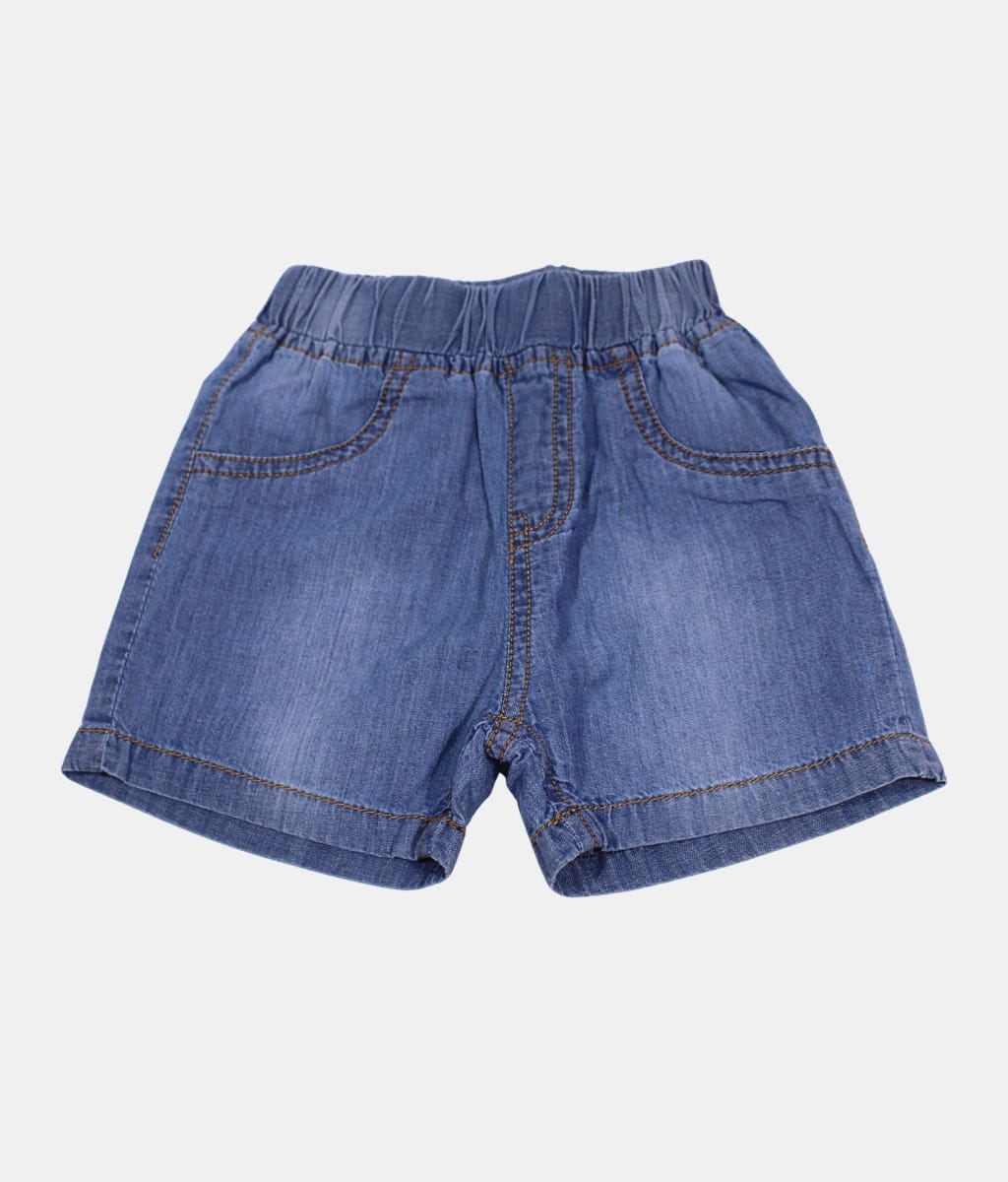Little Kangaroos Kids Denim Shorts with Elastic Waist