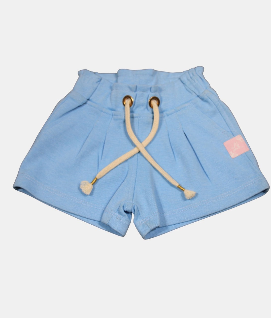 Play Sky Blue Pleated Kids Shorts
