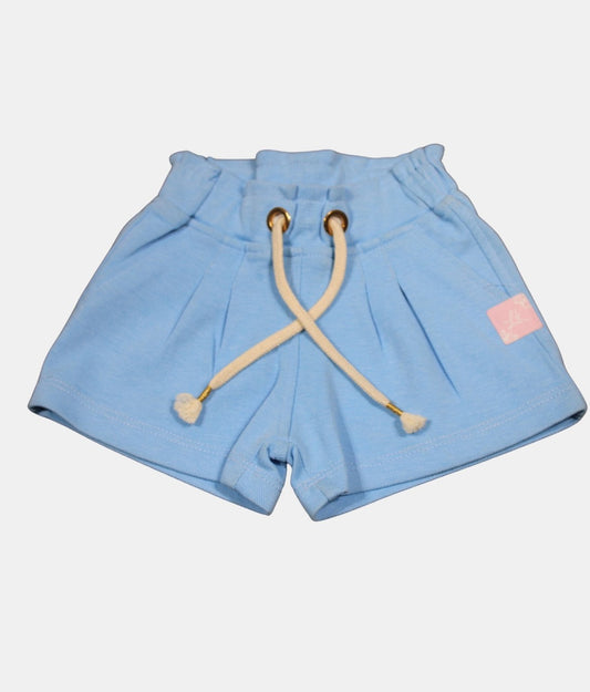 Play Sky Blue Pleated Kids Shorts