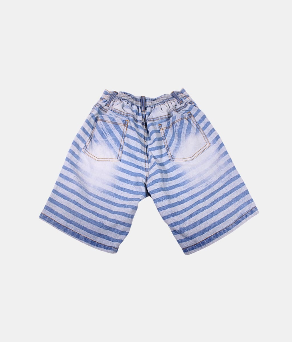 Little Kangaroos Striped Denim Kids Shorts
