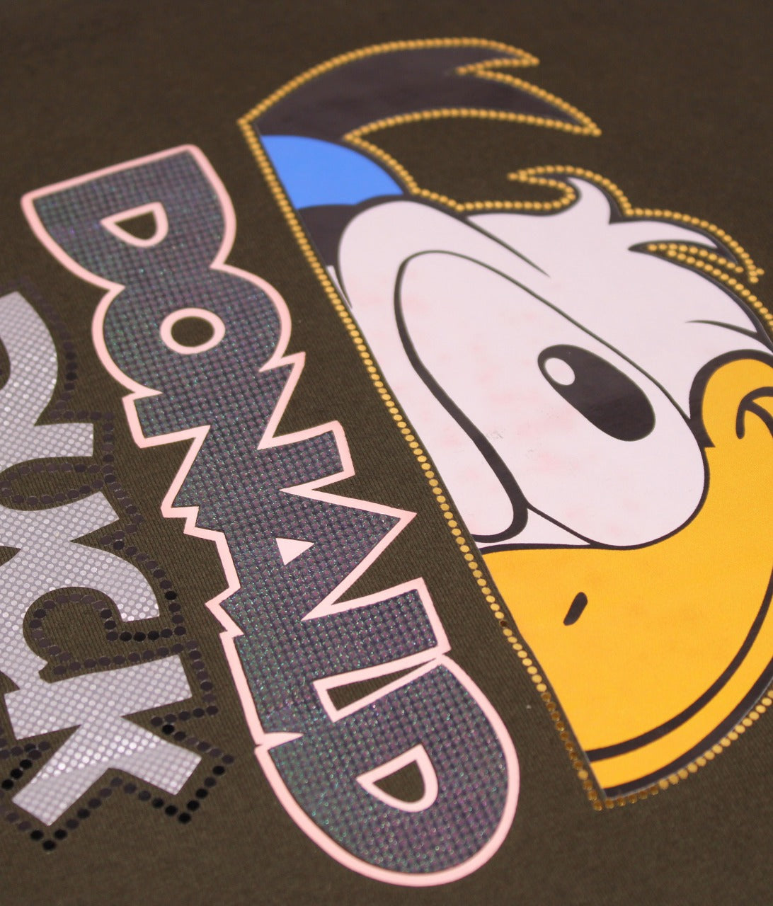 Danaboi Olive Green Donald Duck Boys Hoodie Tee