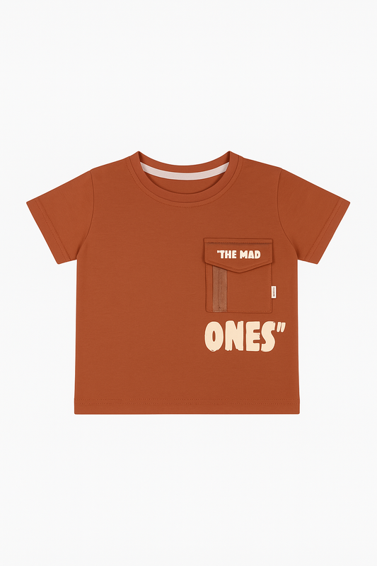 Dapp Rust & Beige Boys Co-ord Set