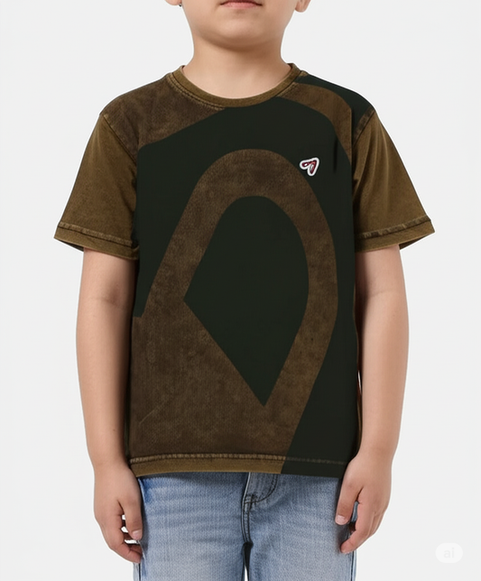 Danaboi  Olive Brown Boys T-Shirt